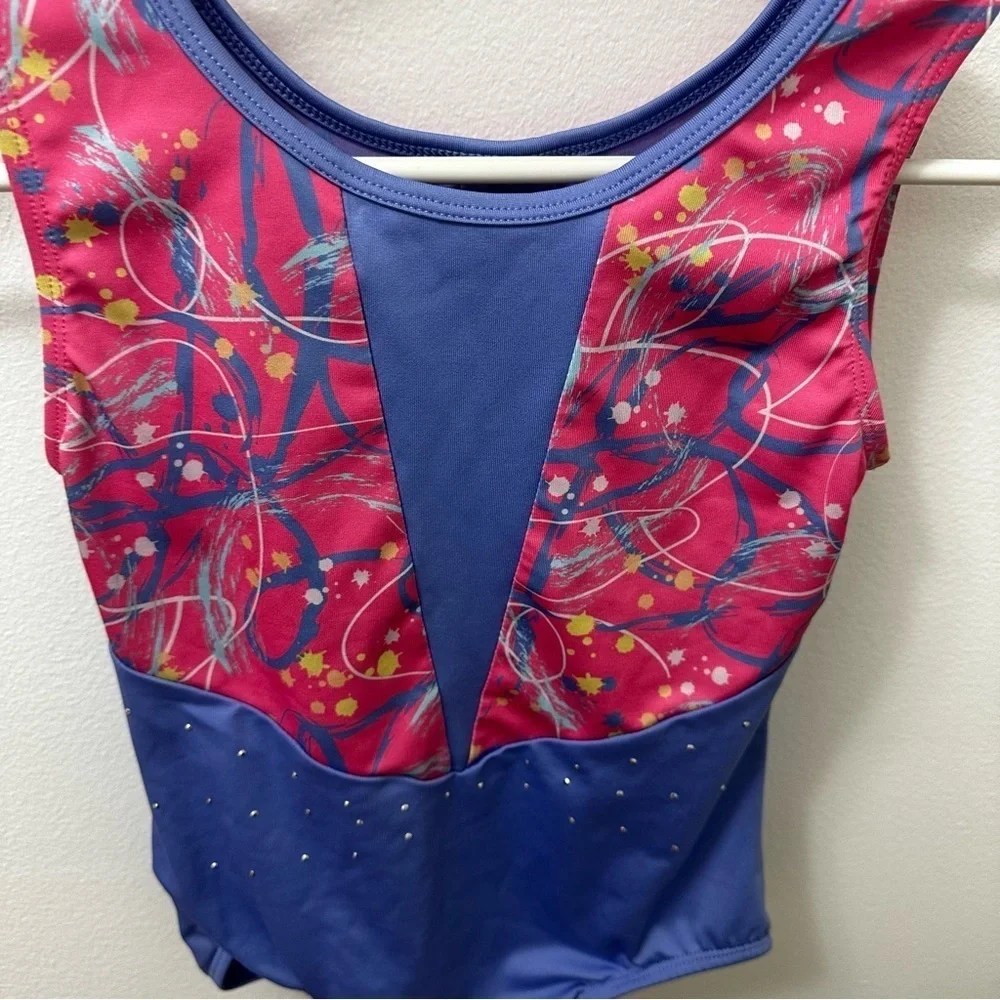 Cat & Jack Gymnastics Leotard Purple and Hot Pink SizeL (10/12)
